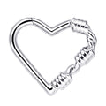 titanium liquid metal heart hinged clicker-Tipiercing