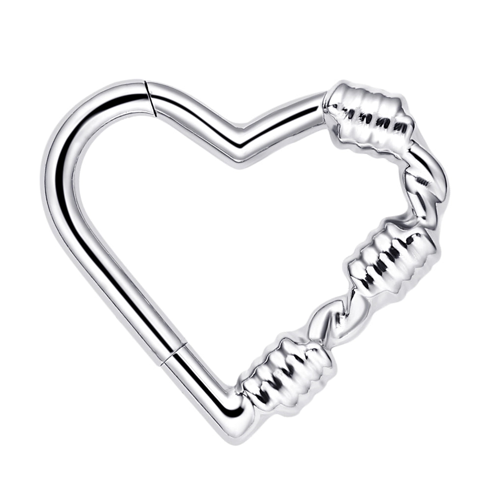 titanium liquid metal heart hinged clicker-Tipiercing