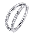Titanium Snake Skin Double Ring Hinged Segment Clicker Hoop  10mm